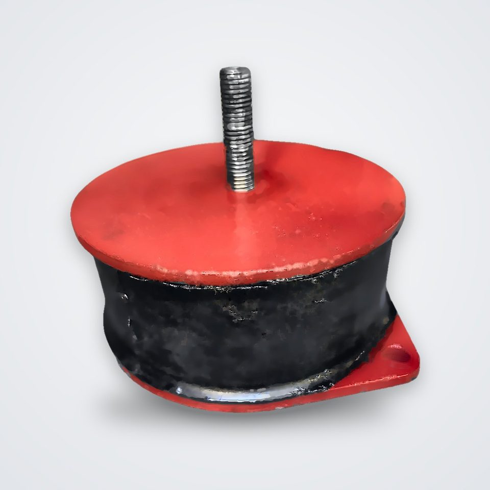 Soporte antivibración de caucho con placas metálicas